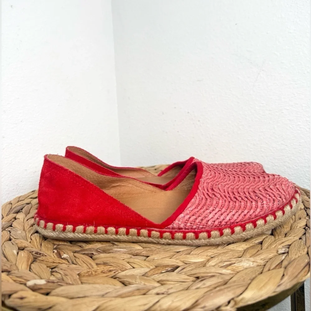 Miz Mooz Flats Women's Cindy Red Espadrilles sz 37 Made in Spain d’orsay shoes